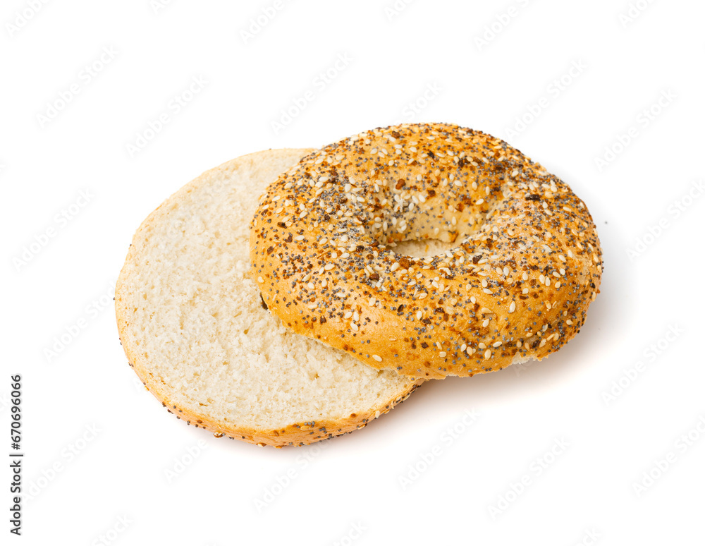Bagel, Round Bread Bun, Wheat Bakery with Grains And Seeds for Breakfast, Plain Circle Bagel Bread Bagel, Round Bread Bun, Wheat Bakery with Grains And Seeds for Breakfast, Plain Circle Bagel Bread