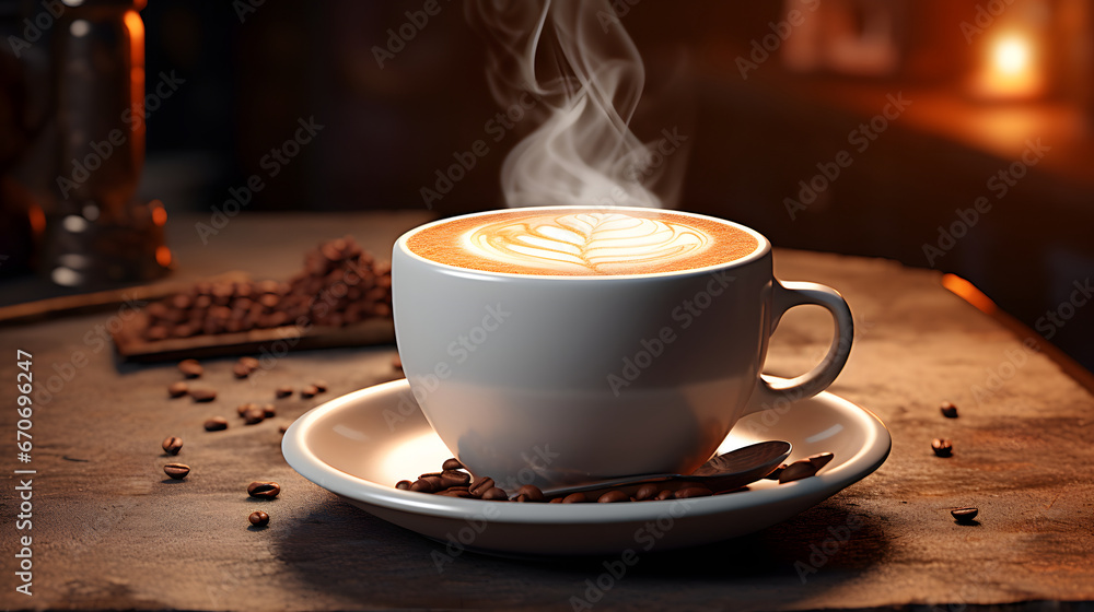 cup of coffee on a table cup of coffee on a table