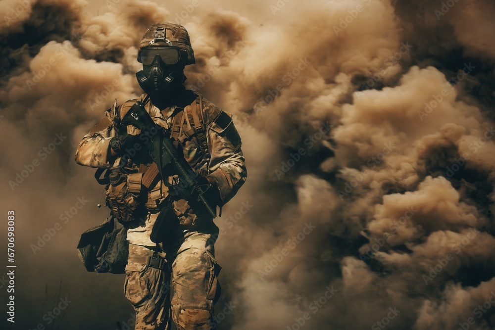 Special force between smoke and gas in battlefield