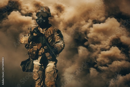 Special force between smoke and gas in battlefield