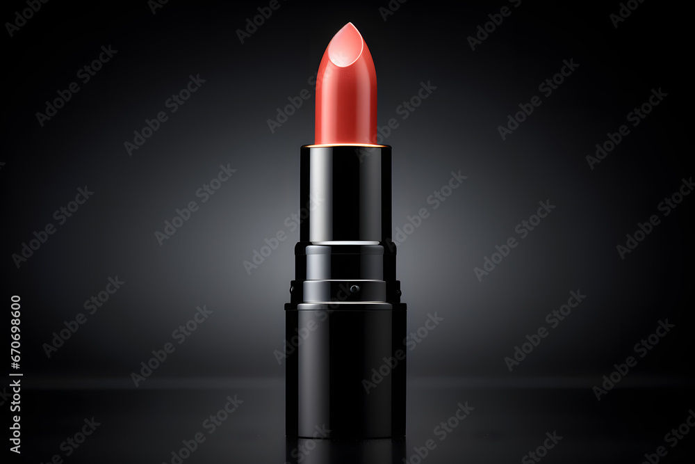 photo of lipstick isolated with a black background generative AI photo of lipstick isolated with a black background generative AI