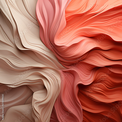 Red cadmium pastel material texture, origami texture. 