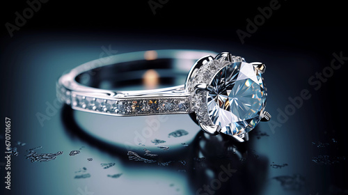 close up of a diamond ring photo