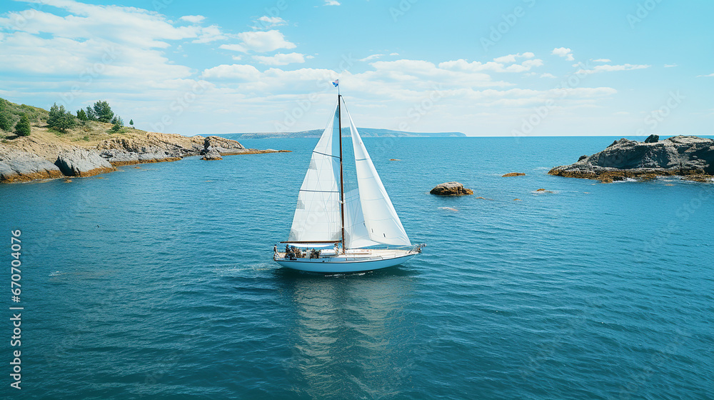 Fototapeta premium boat in the sea