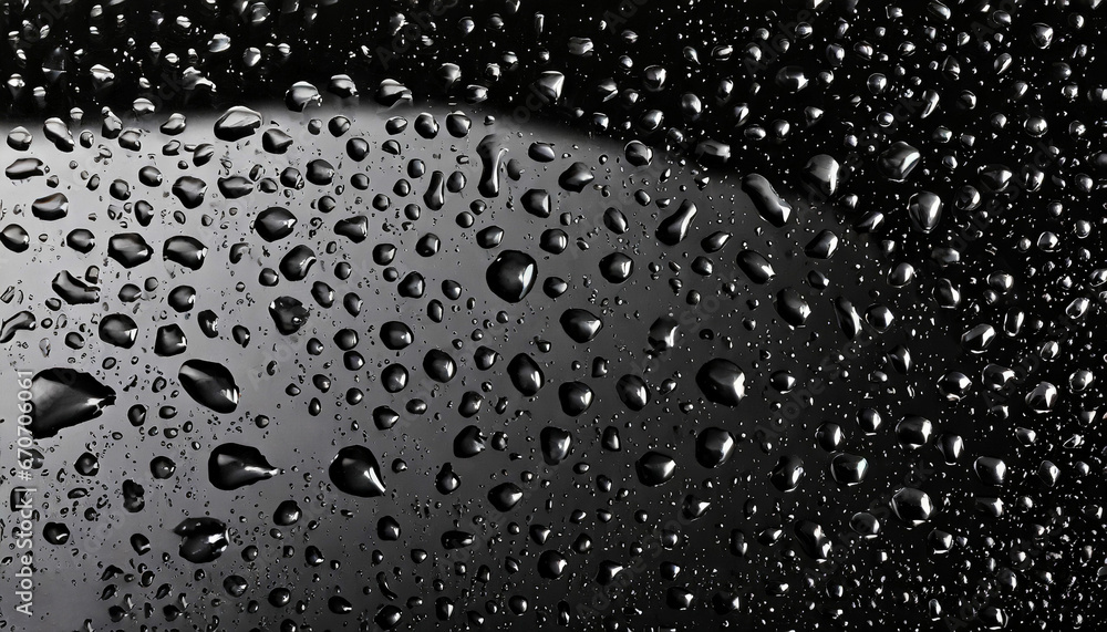 Water Drops on Dark Glass Canvas Water Drops on Dark Glass Canvas