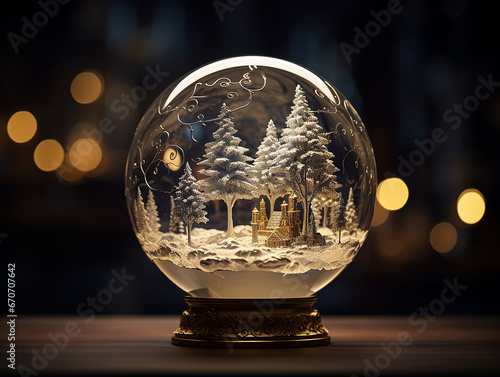 Illustration of fantasy festive New Year globe