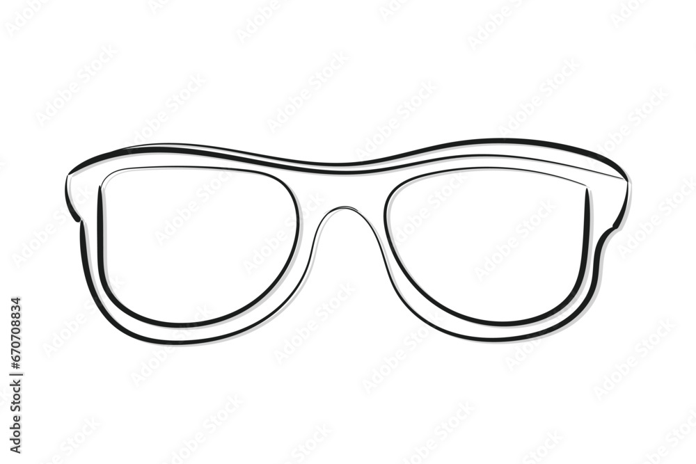 line icon set of different style glasses like square, round and pilot design from a different perspective with front, side and top view in a outline black stroke eps vector symbol graphic, Optical line icon set of different style glasses like square, round and pilot design from a different perspective with front, side and top view in a outline black stroke eps vector symbol graphic, Optical
