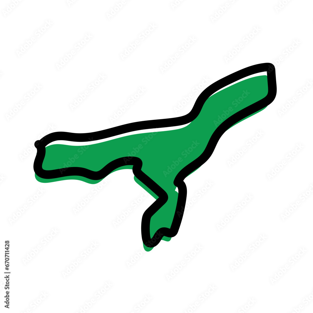 Assam Indian state map vector illustration. Assam Indian state map vector illustration.