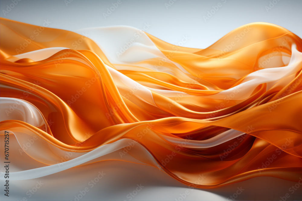 Fototapeta premium Dynamic Wave Abstraction in Elegant Yellow and White