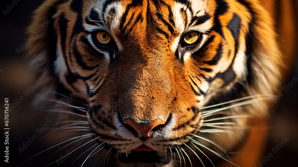 macro fotografia tigre poderoso 