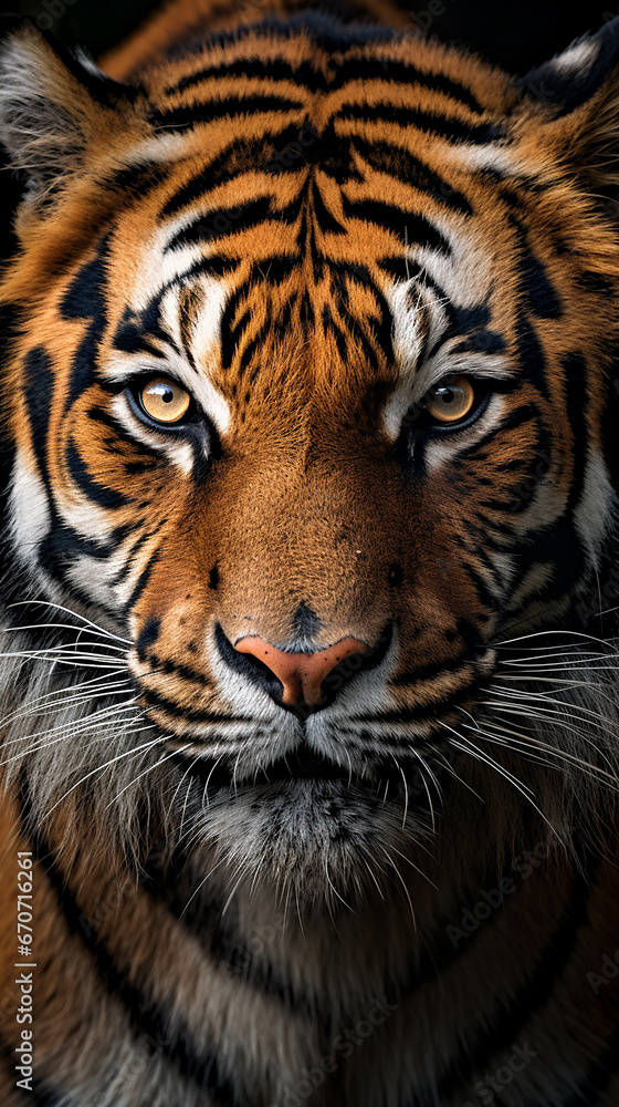 Fototapeta premium macro fotografia tigre poderoso 