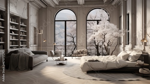 light bedroom interior ai generated © Alena Shelkovnikova