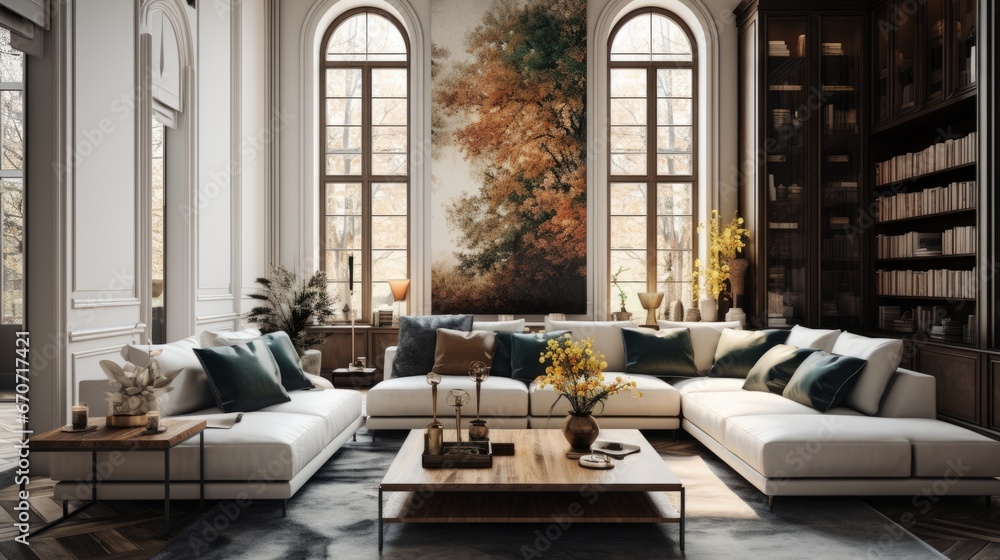 living room with huge sofa ai generated living room with huge sofa ai generated