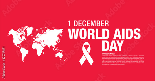 world aids day poster layout design, vector illustration