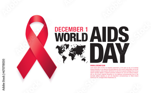 world aids day poster layout design, vector illustration