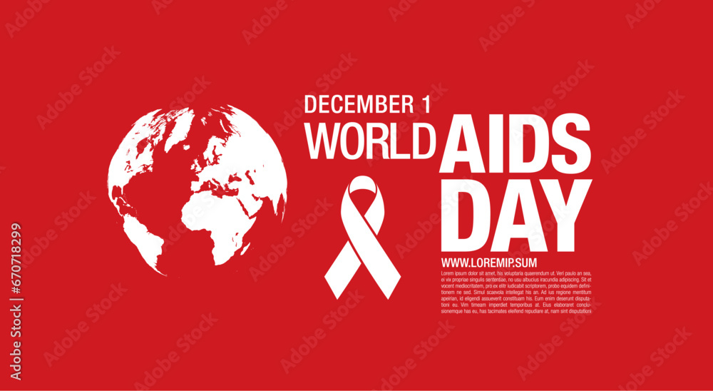 world aids day poster layout design, vector illustration - obrazy, fototapety, plakaty 