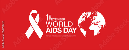 world aids day poster layout design, vector illustration