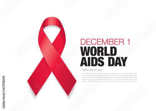 world aids day poster layout design, vector illustration