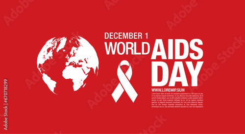 world aids day poster layout design, vector illustration