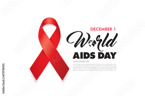 world aids day poster layout design, vector illustration