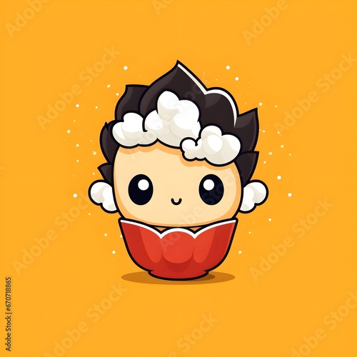 Wallpaper Mural Cute and Simple Popcorn Logo Design Torontodigital.ca