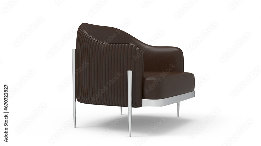 Modern brown leather armchair isolated on white background. Furniture Collection
Modern brown leather armchair isolated on white background. Furniture Collection