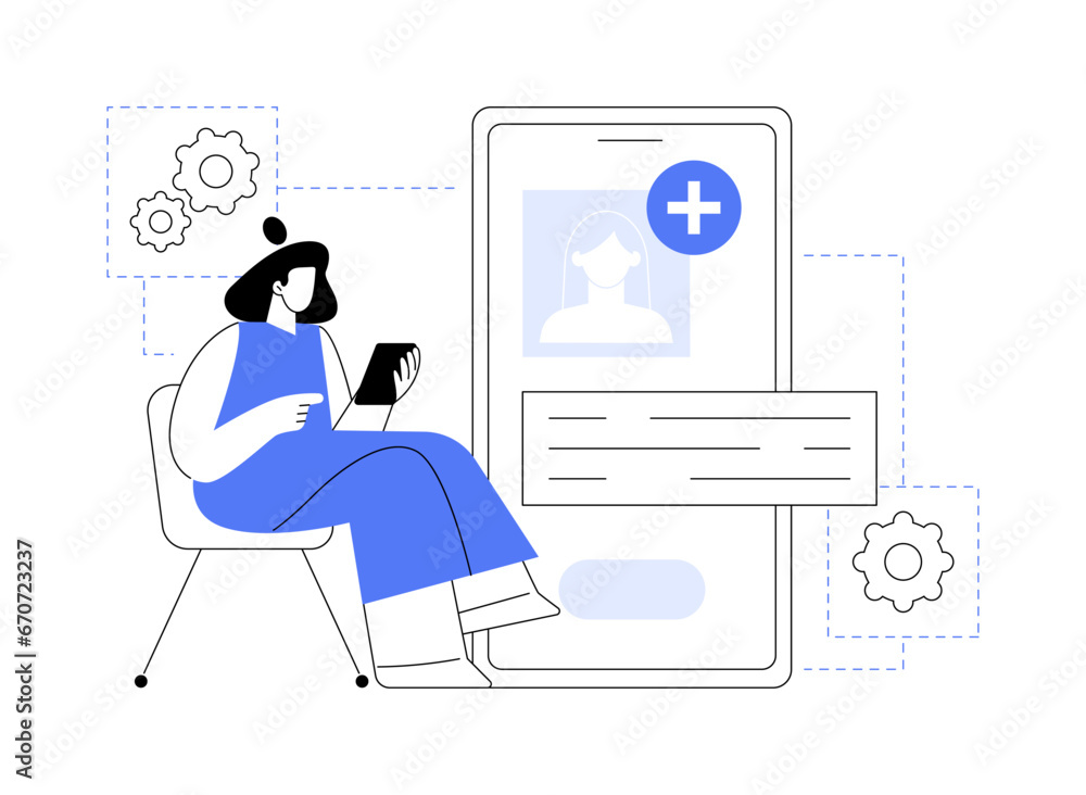 Blockchain medical record system isolated cartoon vector illustrations. Blockchain medical record system isolated cartoon vector illustrations.