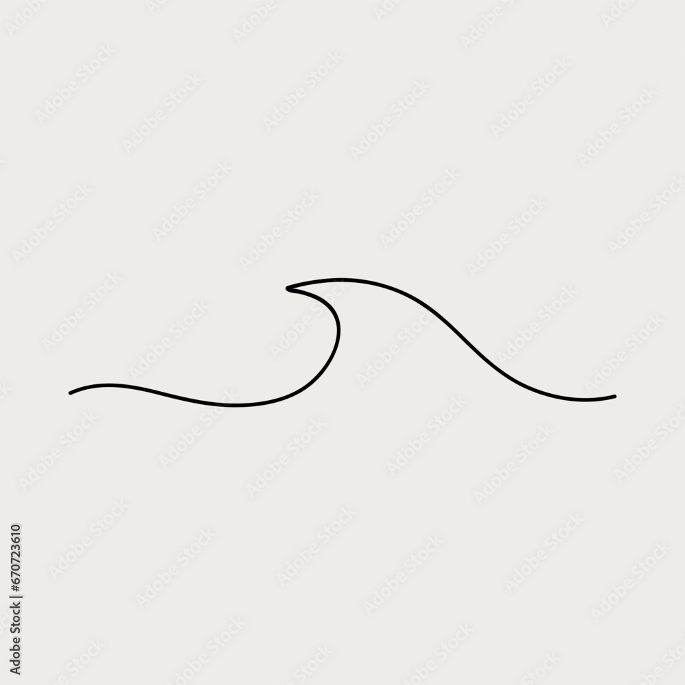 Wave. Abstract minimalistic clean and simple Circle design element.