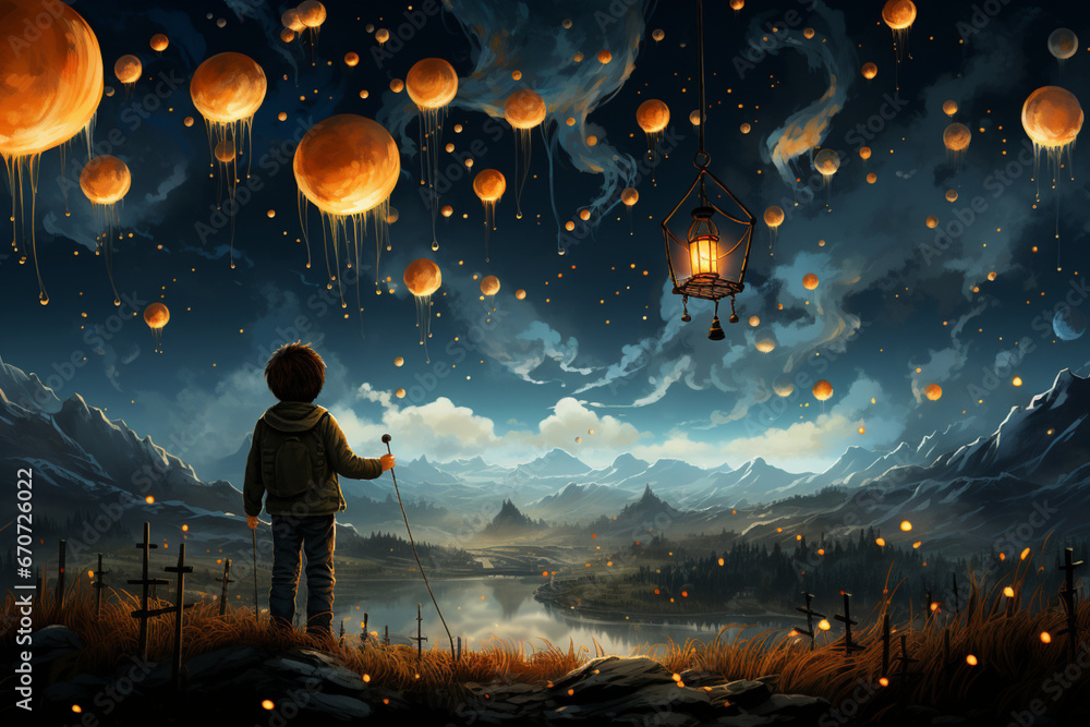 Dreaming High: Hot Air Balloon Adventure - Generative AI