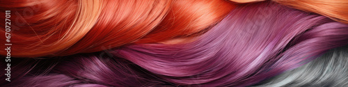 Collection of multi coloured hair
