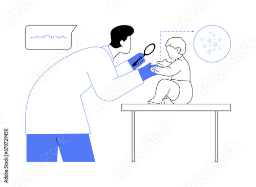 Atopic dermatitis abstract concept vector illustration.