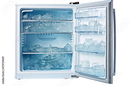 Chilled freezer isolated on transparent background, Generative Ai