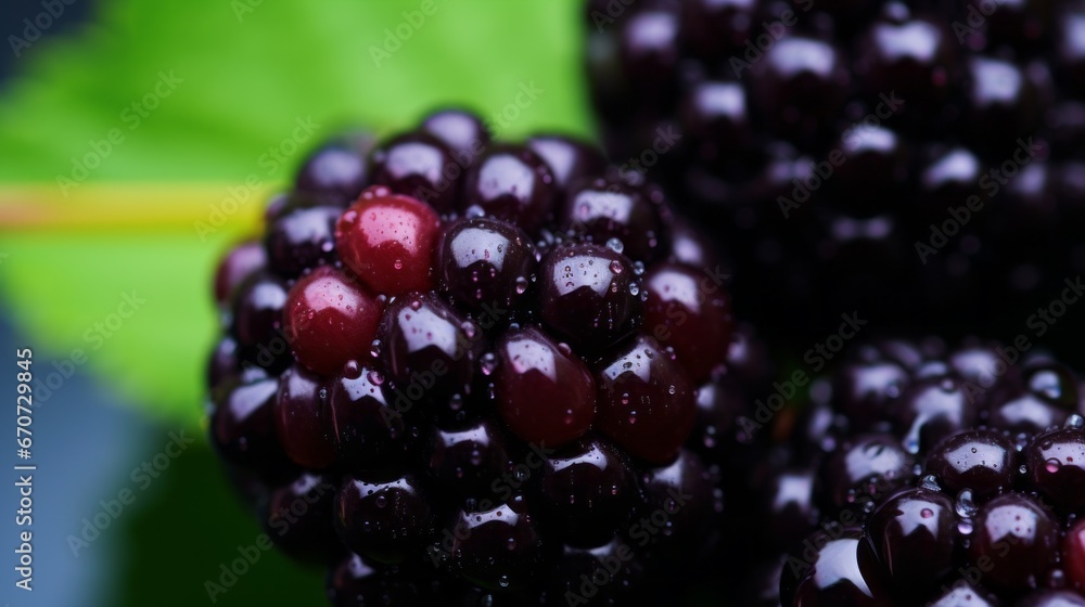 Close-up of a Blackberry Fruit Close-up of a Blackberry Fruit