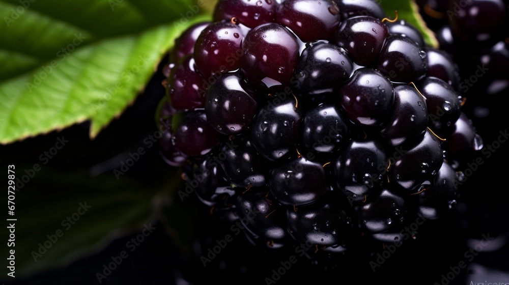 Close-up of a Blackberry Fruit Close-up of a Blackberry Fruit