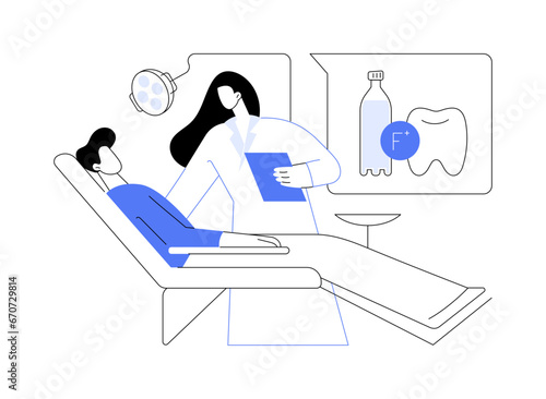Oral health improvement abstract concept vector illustration.