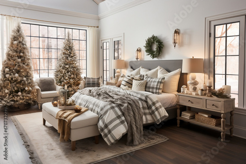 interior of a bedroom christmas ideas
