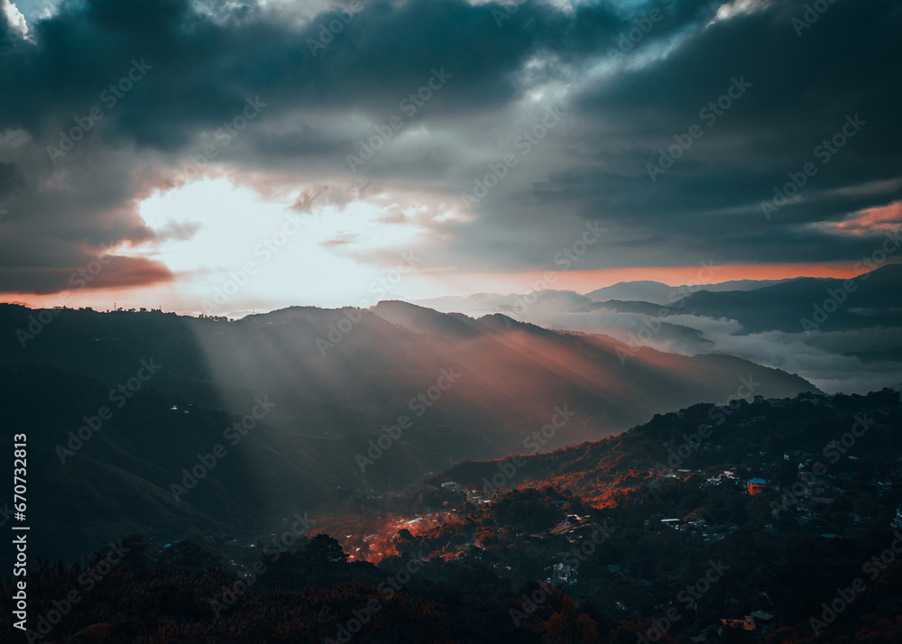Fototapeta premium clouds over the mountains