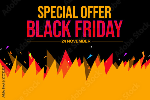 Black Friday is a colloquial term for the Friday after Thanksgiving in the United States. It traditionally marks the start of the Christmas shopping season in the United States. poster illustration