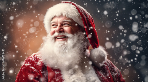Smiling Christmas Santa Claus Holiday concept campaign © Marcelo