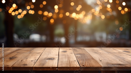 empty wooden table background