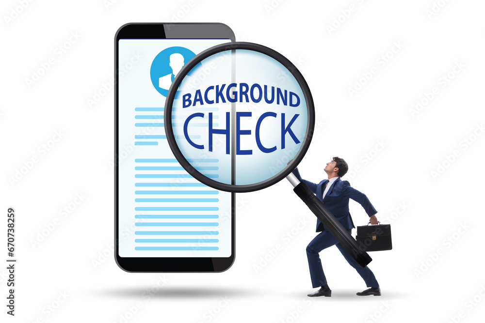 Concept of background security check Concept of background security check