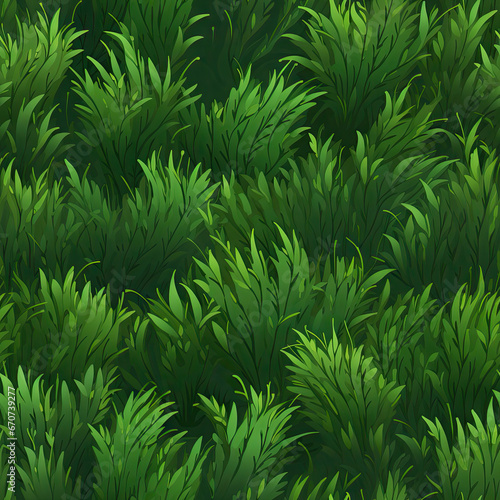 High-quality 2D seamless grass texture ideal for game design  perfectly tailored for the gaming industry  and suitable for cartoon-style graphics and designs
