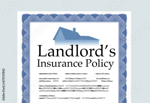 фотографія Here is a generic landlord insurance policy.