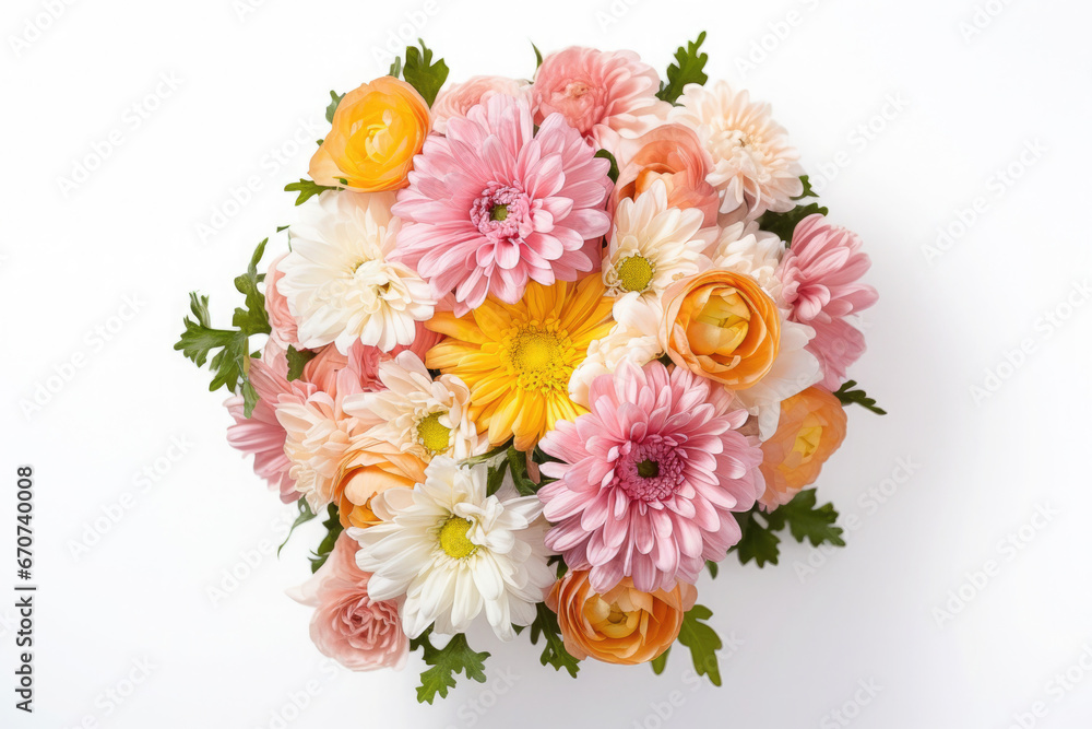 flower bouquet isolated on white background flower bouquet isolated on white background