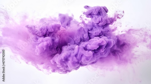 Violet pastel ink smoke cloud in water, high quality