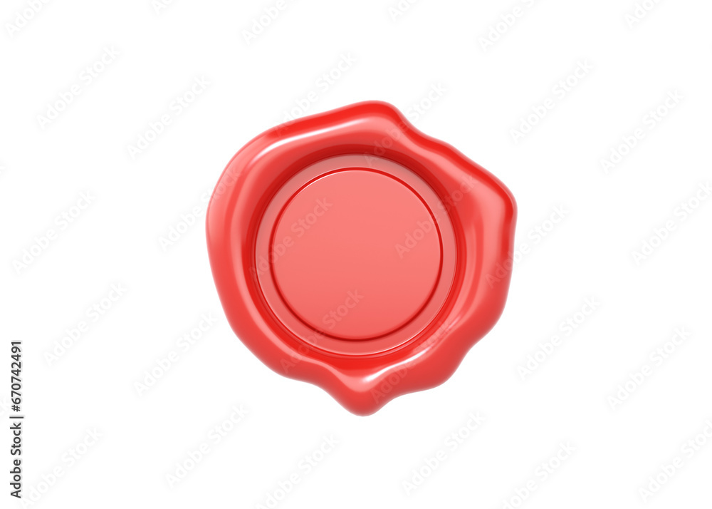 3d wax seal for diploma, red stamp for certificate. Letter rubber tag for document or warranty. 3d wax seal for diploma, red stamp for certificate. Letter rubber tag for document or warranty.