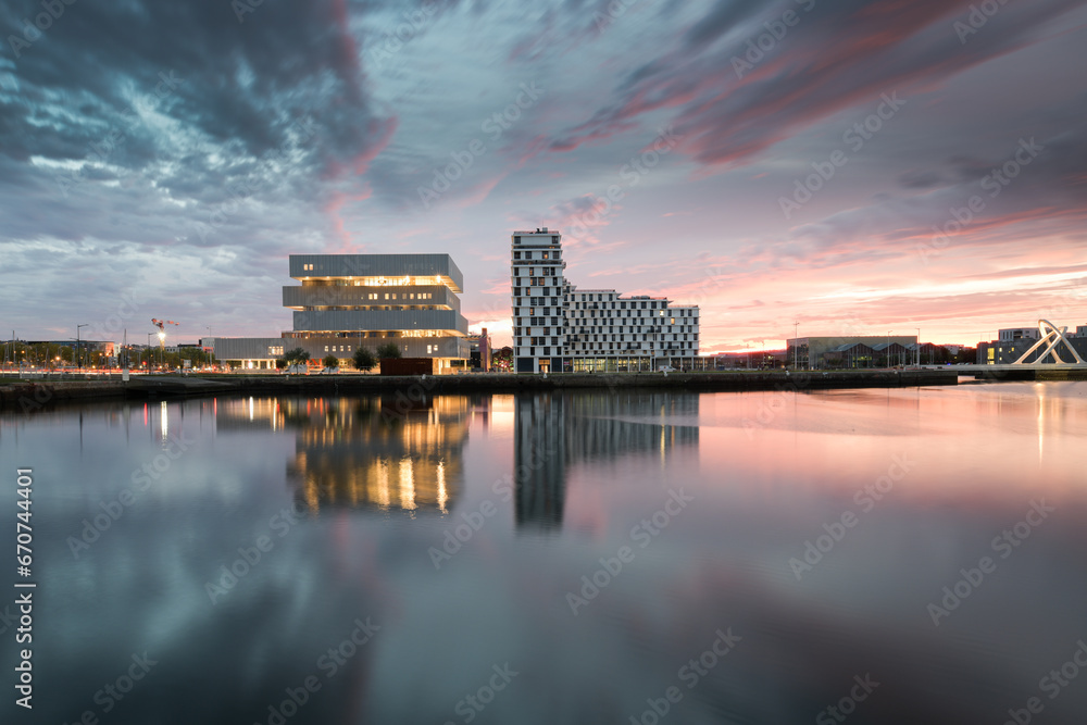 Naklejka premium Bâtiment enseignement supérieur , Le Havre , Seine Maritime ..