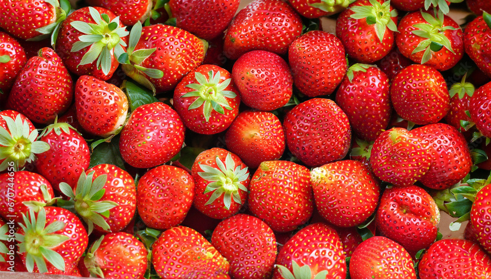 Bunch of red strawberries, sweet fruit closeup, Bunch of red strawberries, sweet fruit closeup,