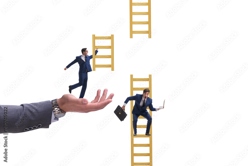Concept of help and assistance with businessman Concept of help and assistance with businessman