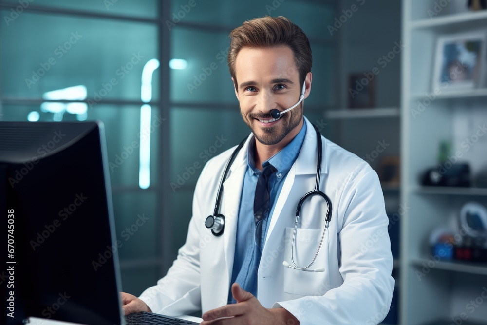 Doctor online, consultation doctor-patient conversation, video meeting, online web chat, call, communication, preparing online internet prescription, medical consultation, Family. Doctor online, consultation doctor-patient conversation, video meeting, online web chat, call, communication, preparing online internet prescription, medical consultation, Family.